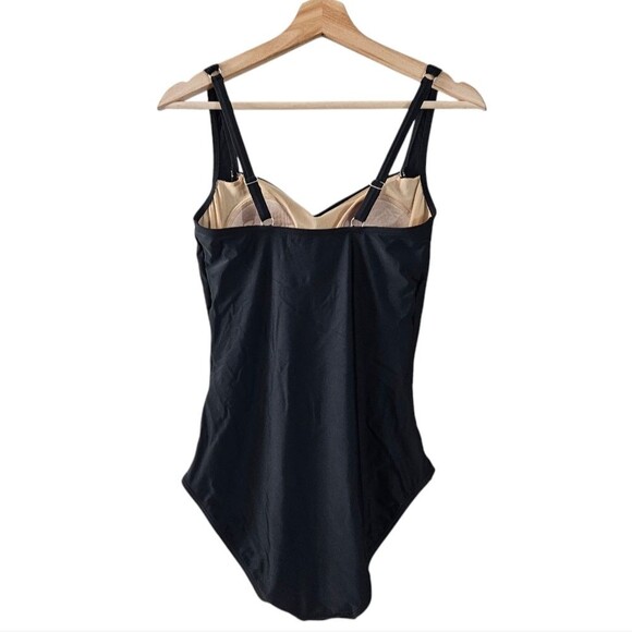 L.L. Bean Black Slimming One Piece Swimsuit - Picture 4 of 6